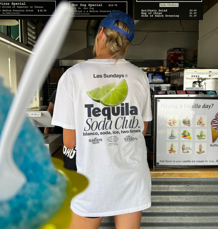 The Tequila Soda Club Tee - Blanc White