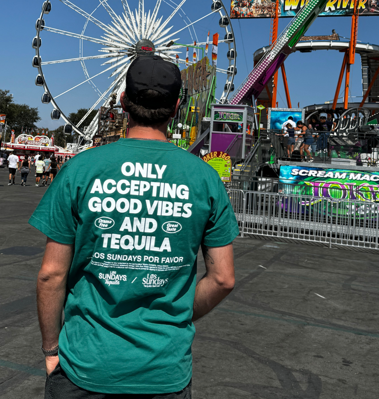 The Drama Free Tee - Green/White