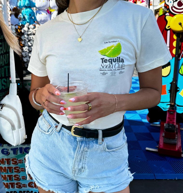 The Tequila Soda Club Tee - Blanc White