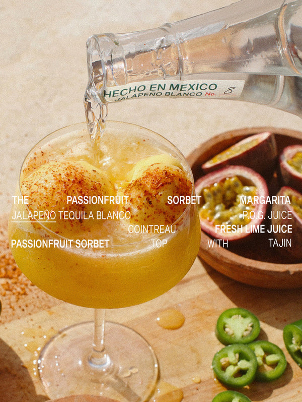 Spicy Passionfruit Sorbet Margarita