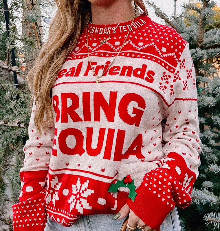 Ugly Christmas Sweater Lifting Water Bottle