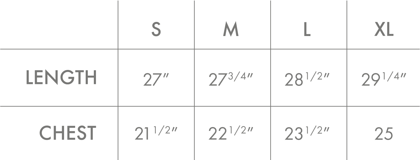 Size & Fit Chart