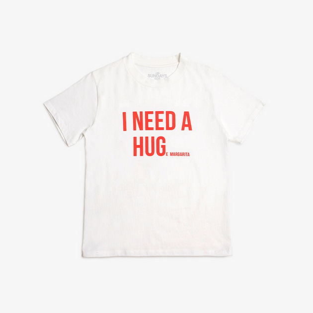 The Hug Tee - White/Red