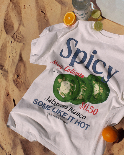 The Spicy Tee - Blanc White / Blue