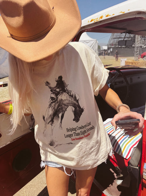 The 8 Seconds Tee - Off White / Black