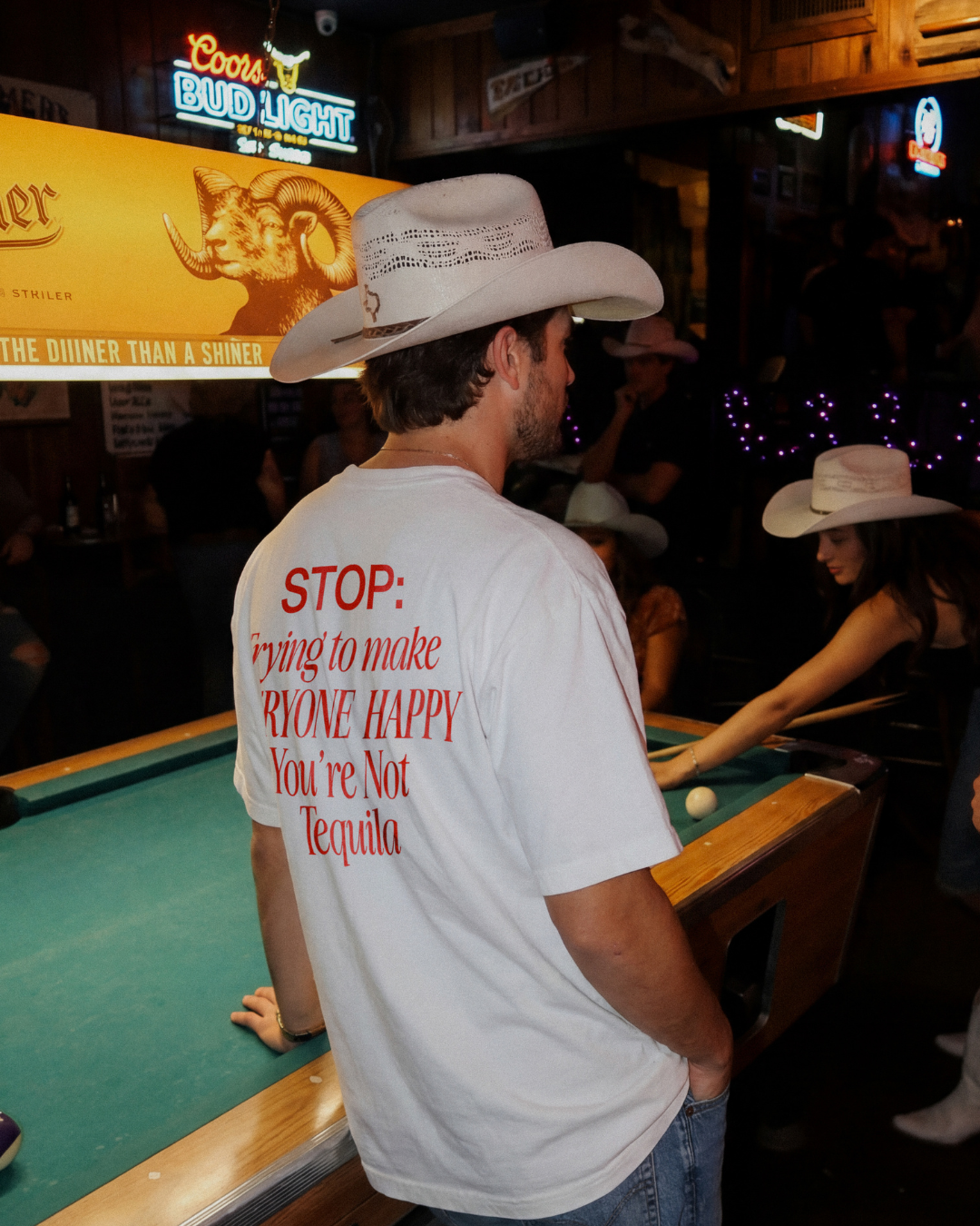 The Happy Tee - Blanc White / Red