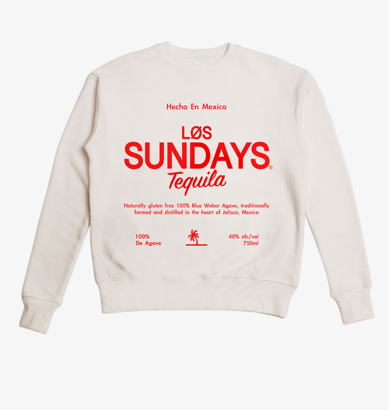 The Hecho Crew Neck - Bone/Red