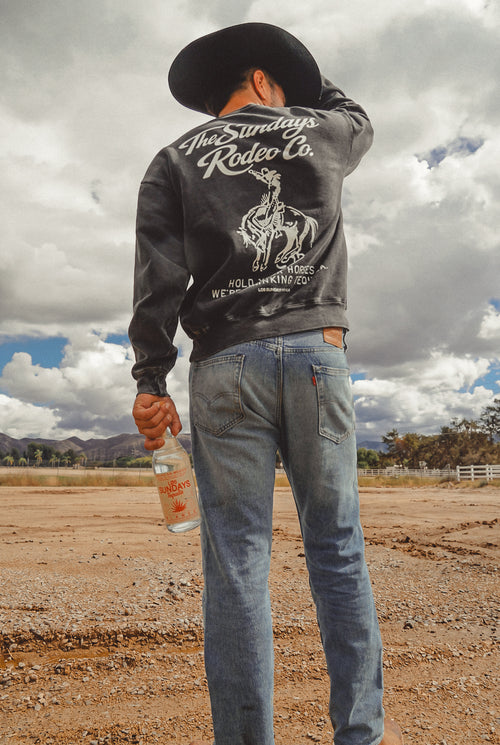 The Easy Rider Crewneck - Vintage Black / White
