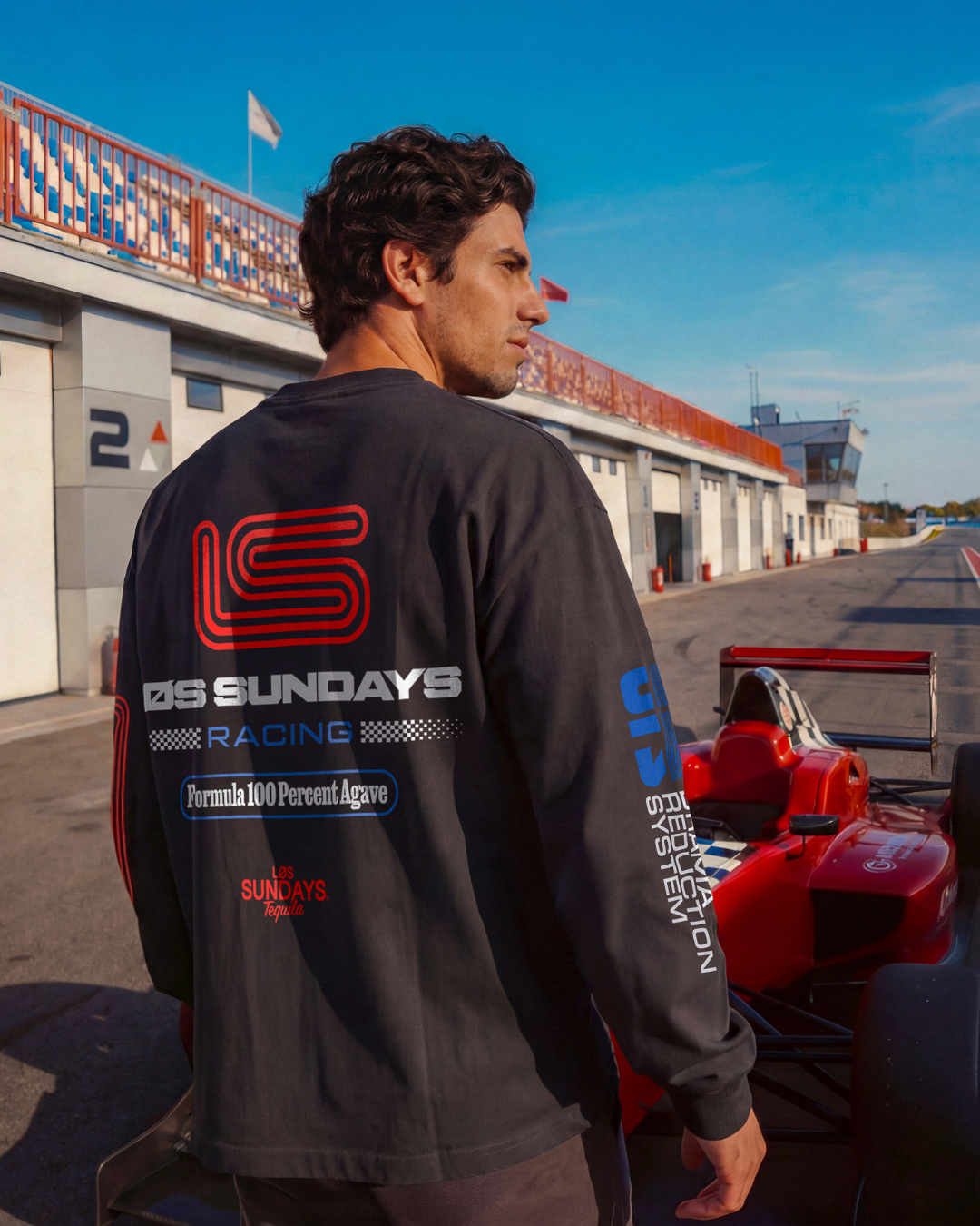 Formula 100 L/S Tee - Black / White