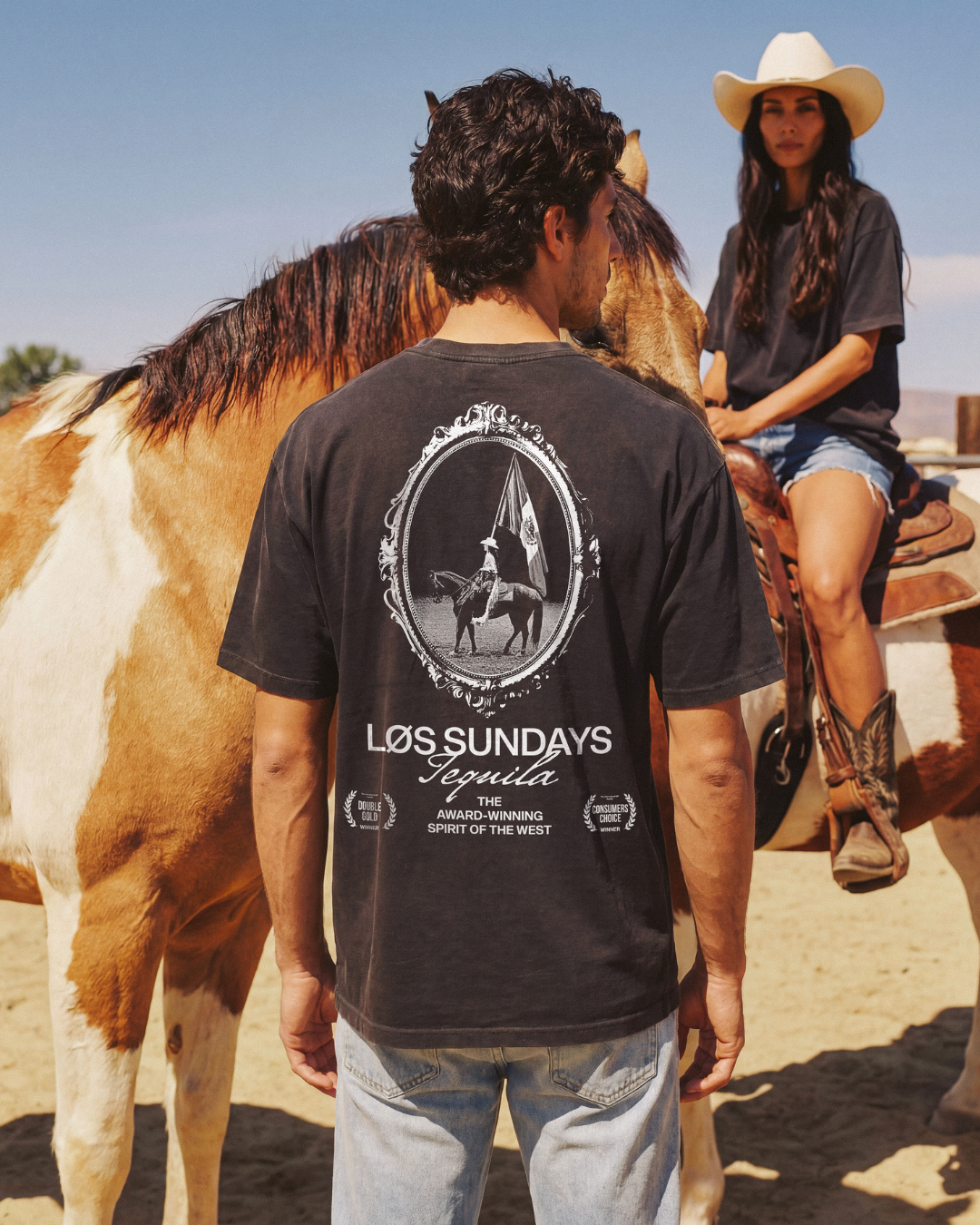 The Rodeo Queen Tee - Black / White