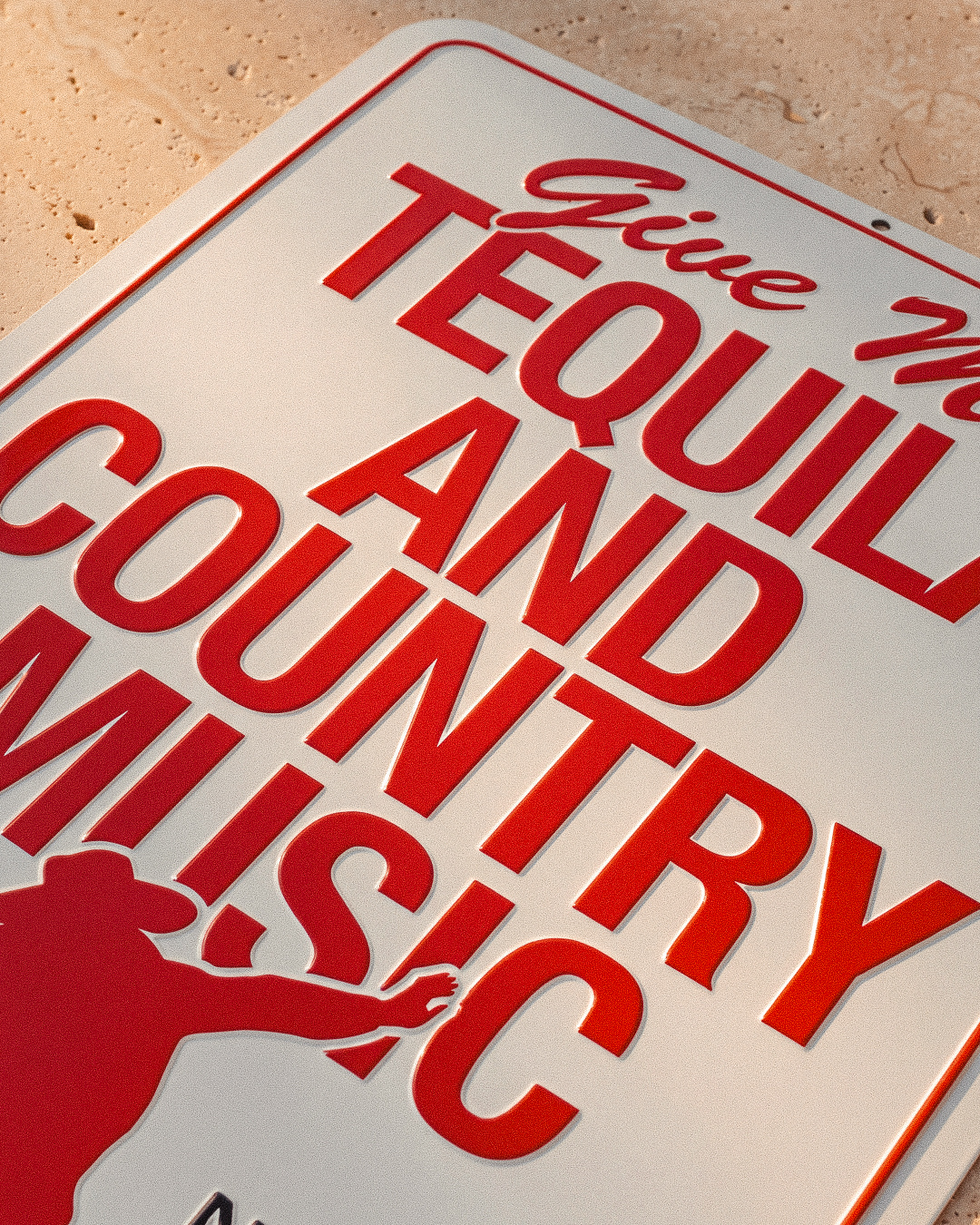 The Tequila & Country Music Tin Tacker - Bone