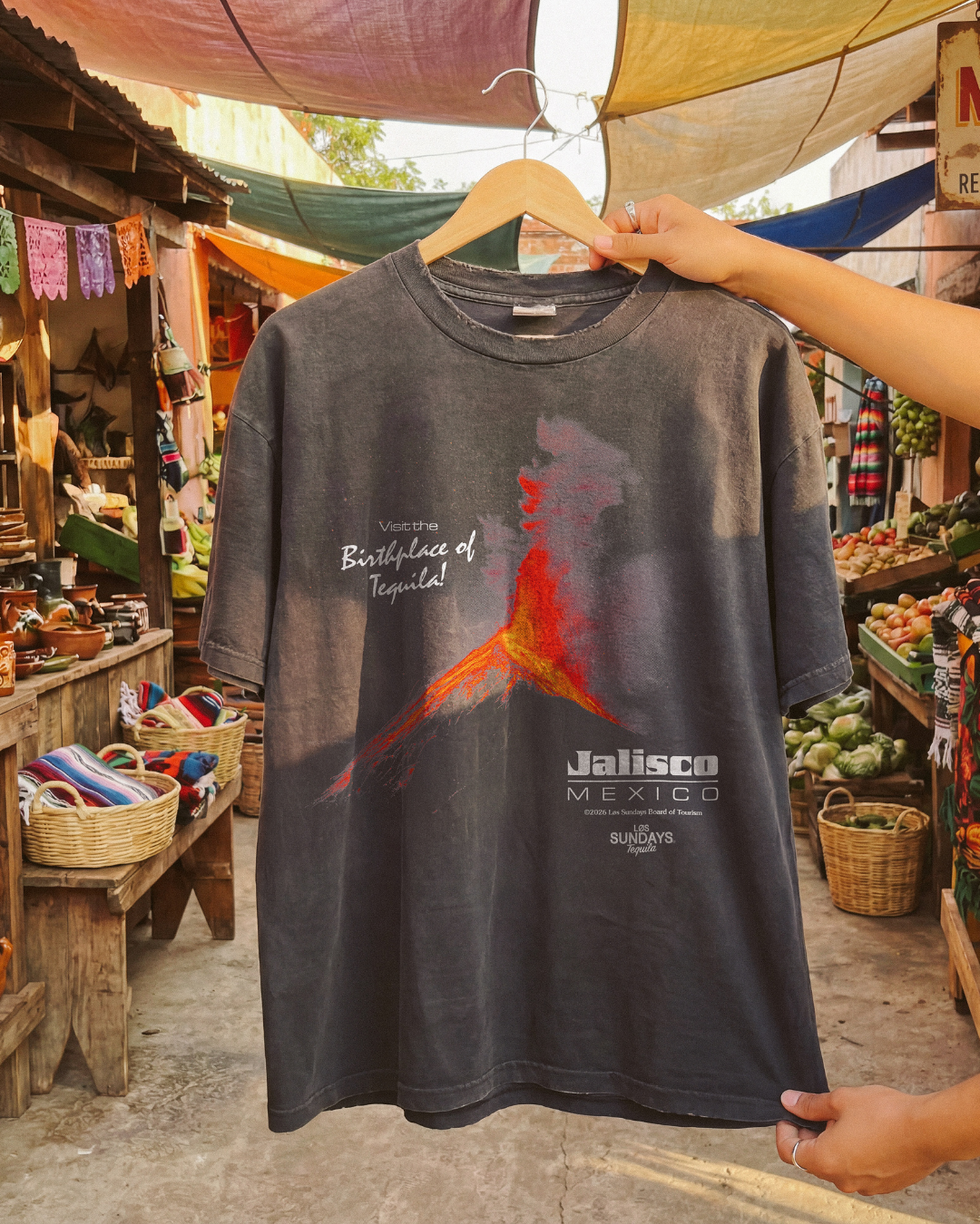 The Volcano Tee - Black / White