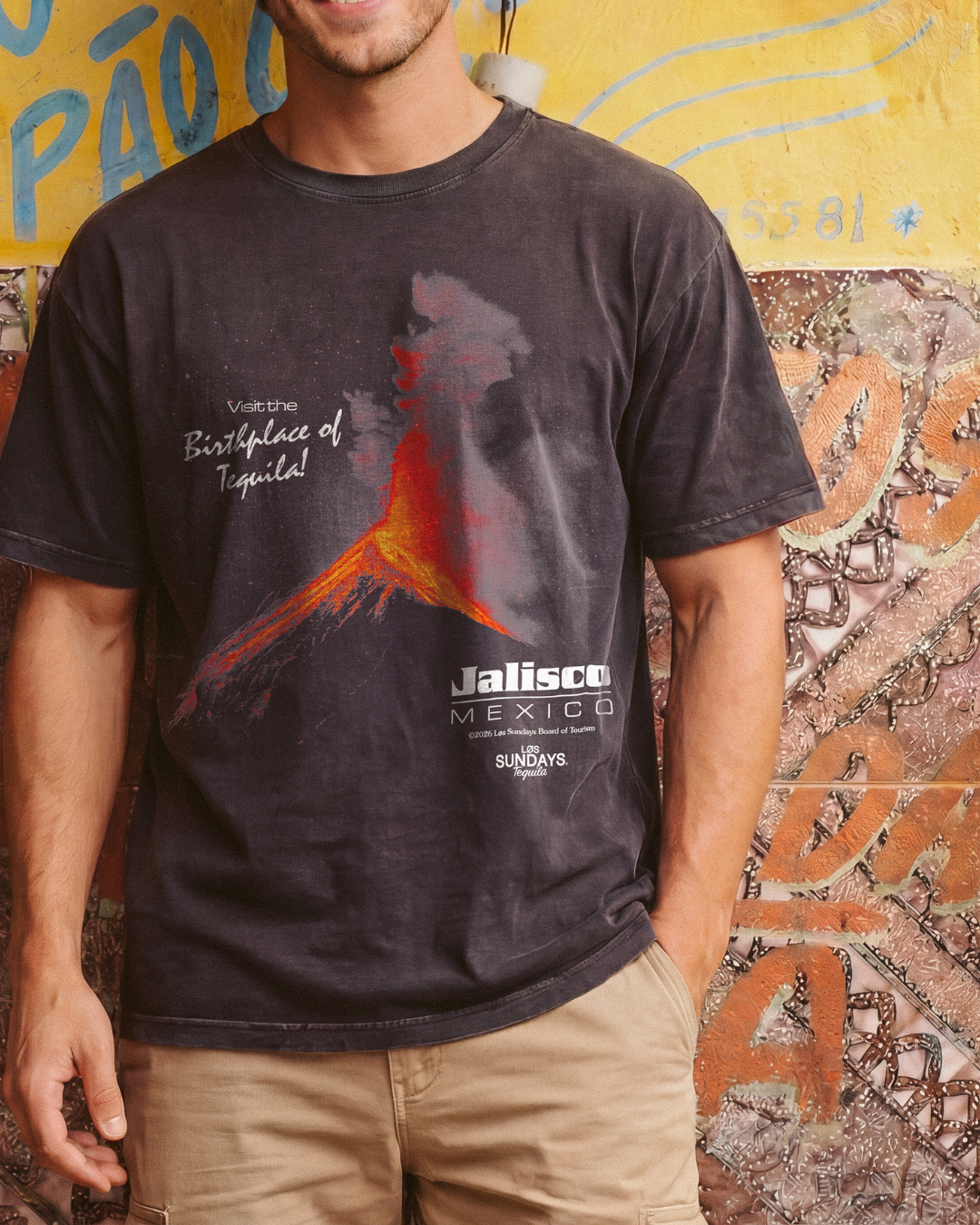 The Volcano Tee - Black / White