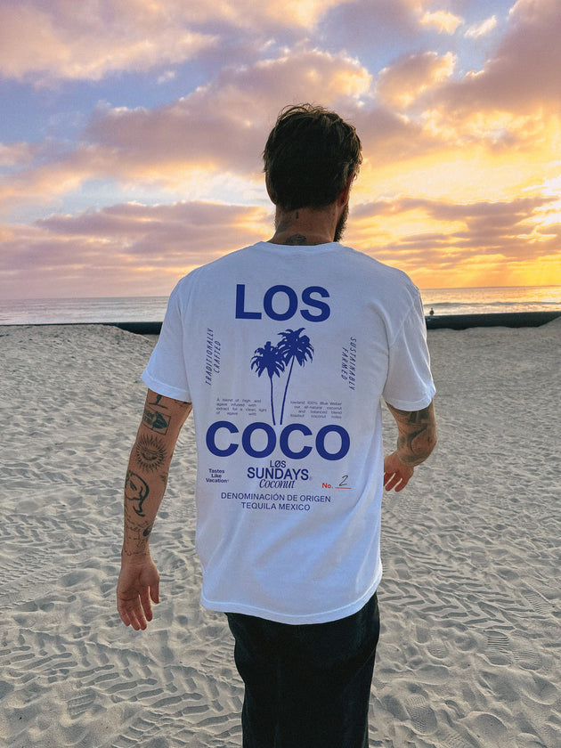 Los Coco Tee - White/Blue