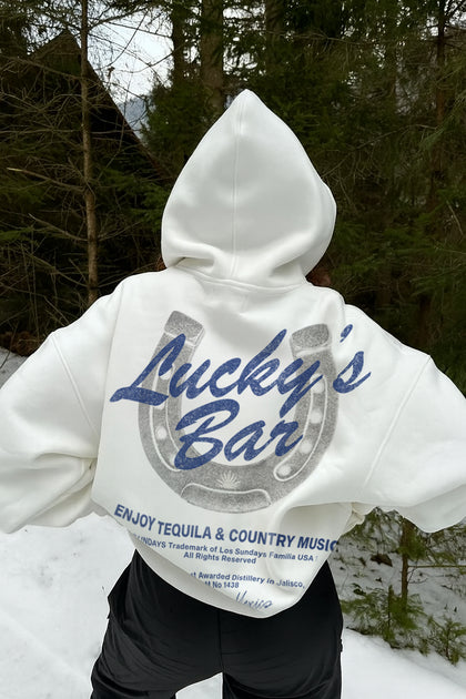 Lucky's Hood - White/Navy