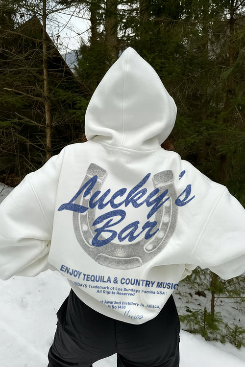 Lucky's Hood - White/Navy