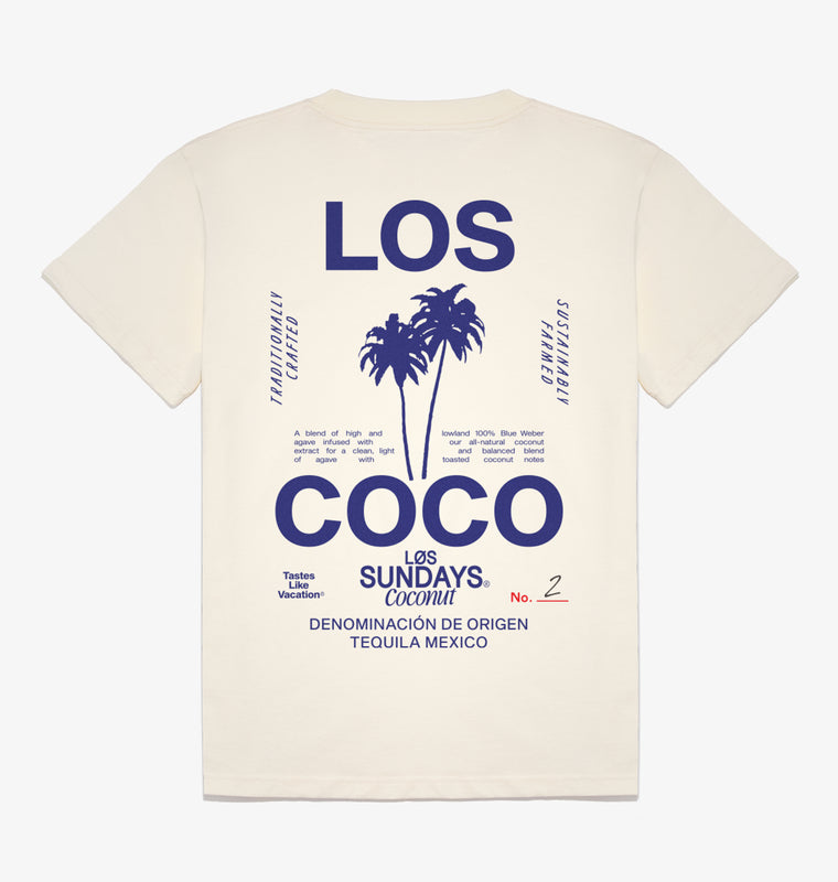 Los Coco Tee - Bone/Blue