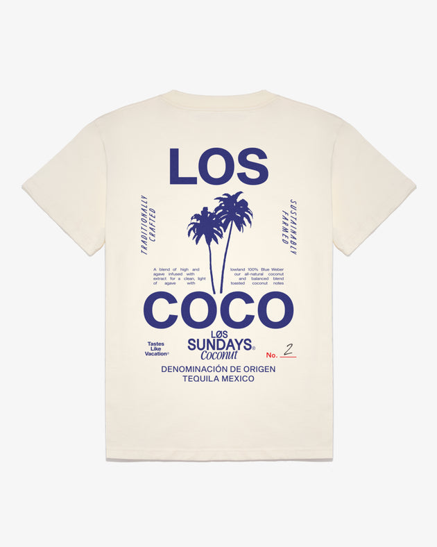 Los Coco Tee - Bone/Blue