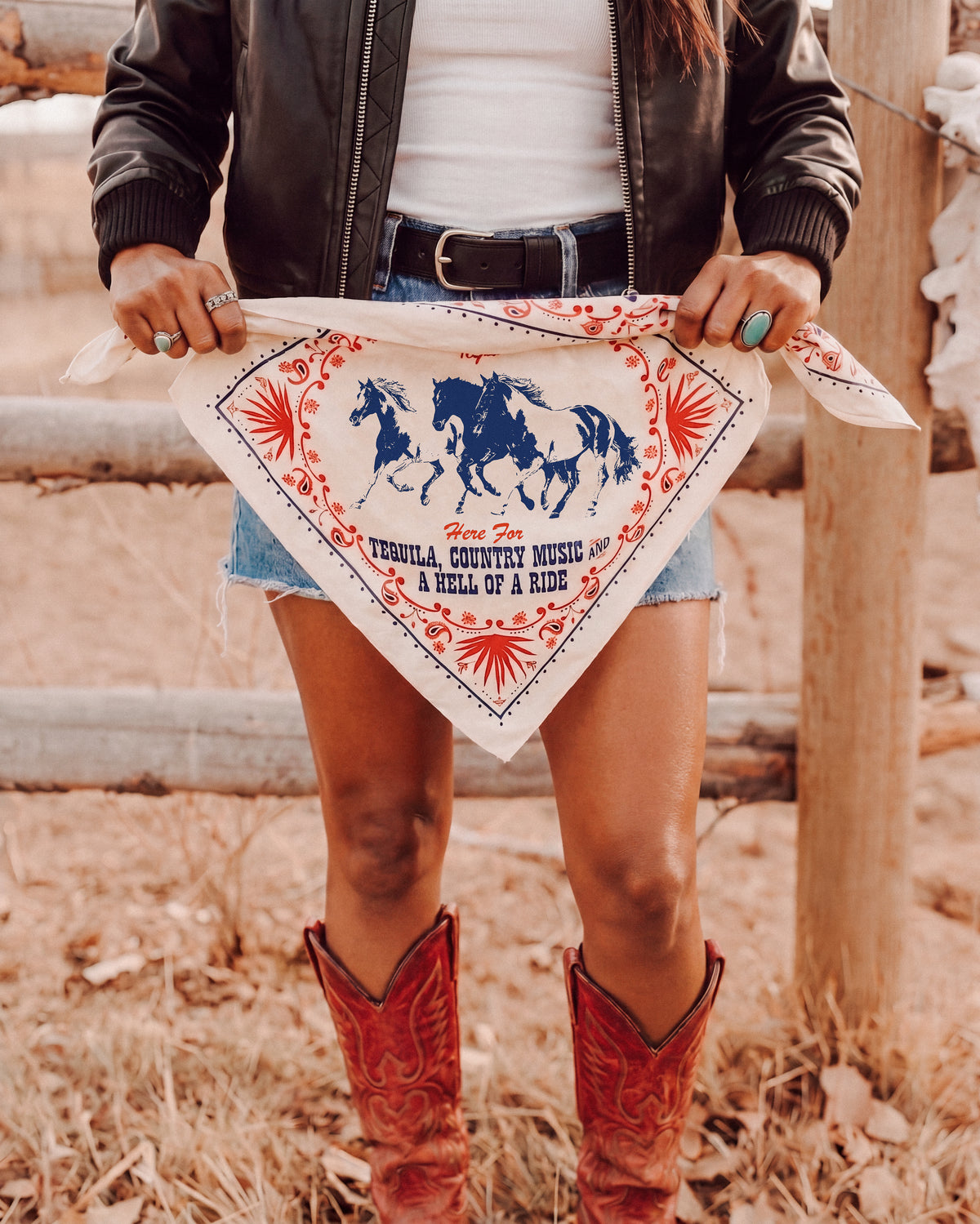 Hell of a Ride Bandana - Natural