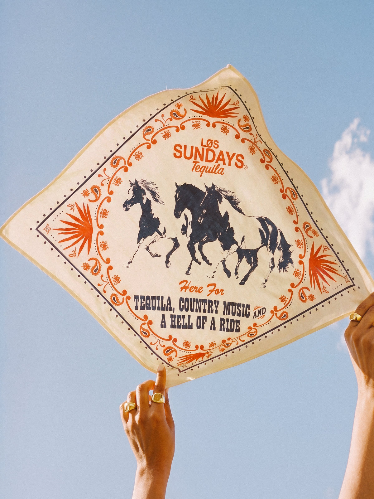 Hell of a Ride Bandana - Natural
