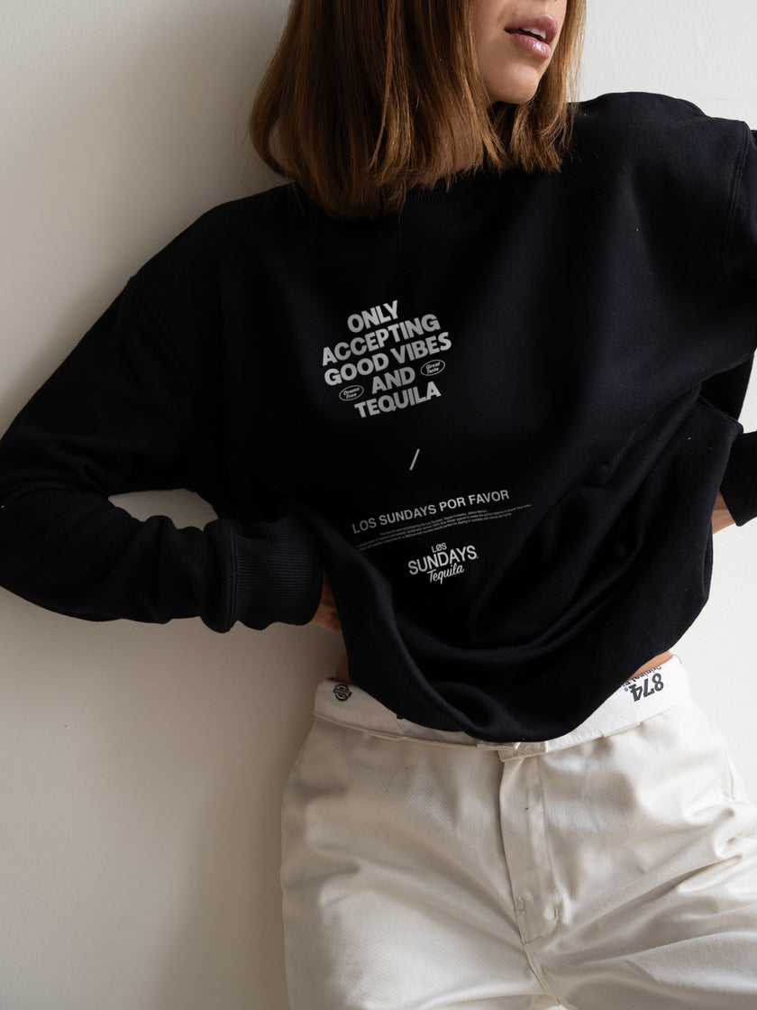 The Drama Free Crew Neck - Black / White