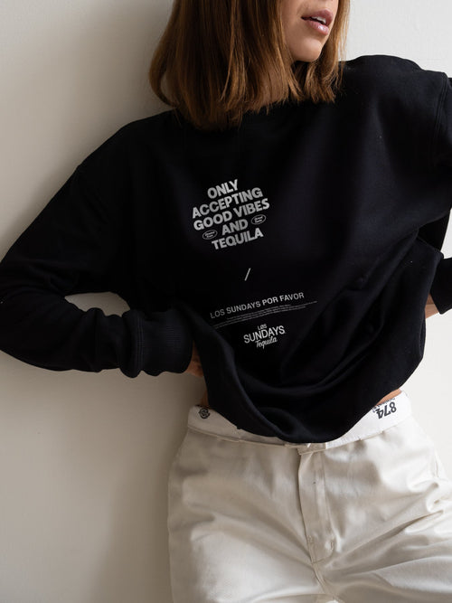 The Drama Free Crew Neck - Black / White