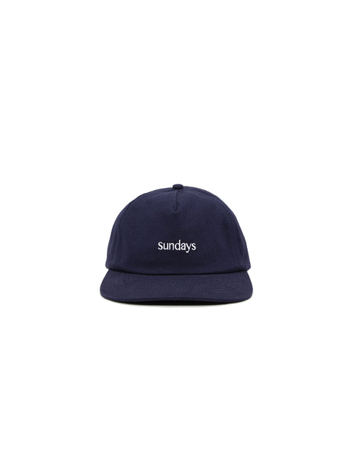 Sundays Embroidered 5-Panel Cap - Navy Blue