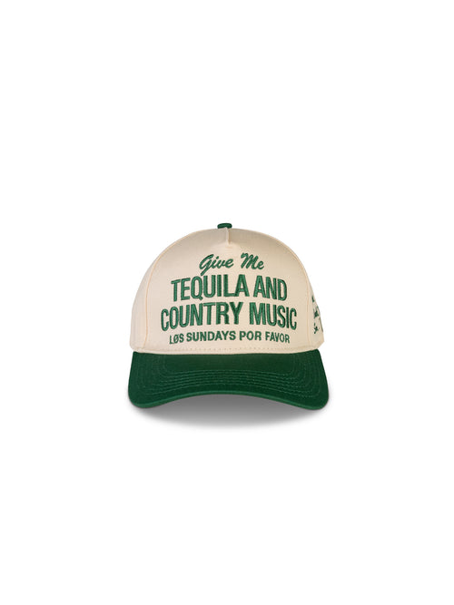Tequila & Country Music Hat - Bone/Green