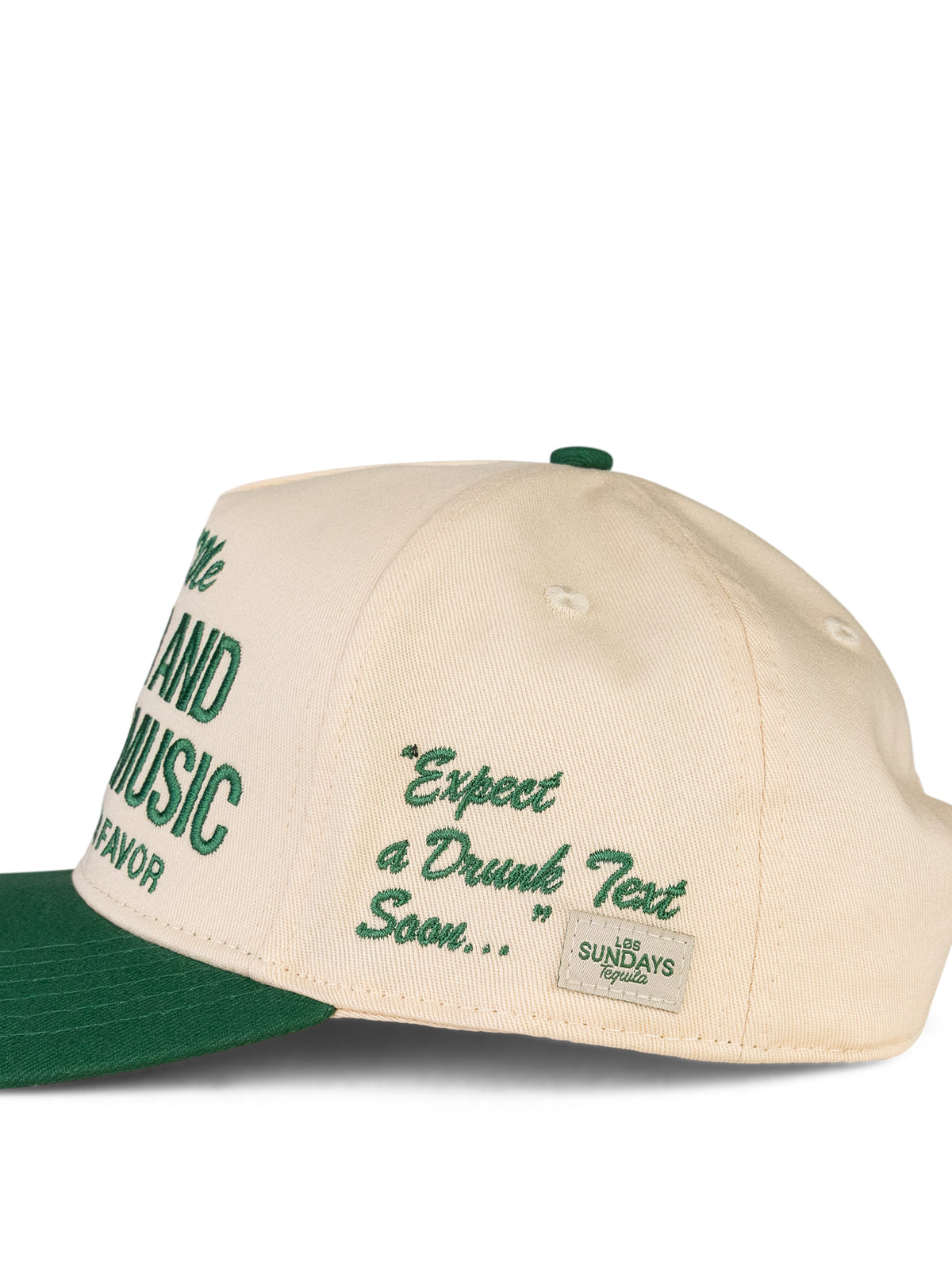 Tequila & Country Music Hat - Bone/Green