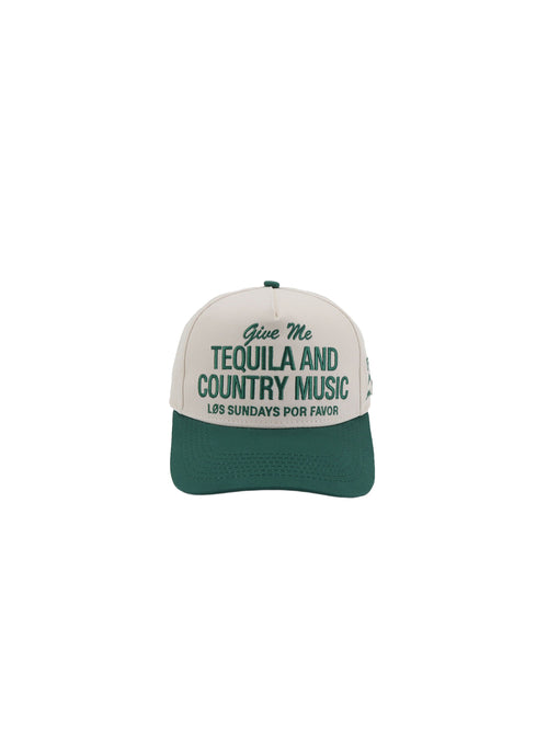 Tequila & Country Music Hat - Bone/Green