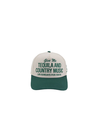 Tequila & Country Music Hat - Bone/Green