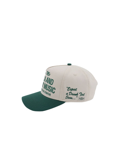 Tequila & Country Music Hat - Bone/Green