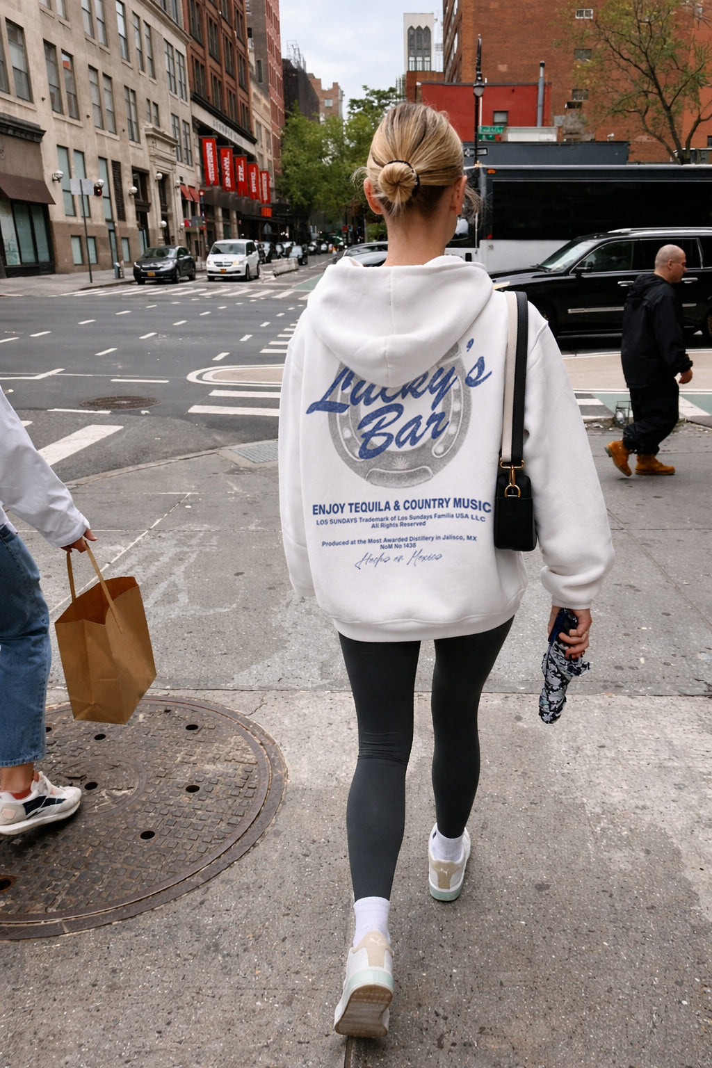 Lucky's Hood - White/Navy