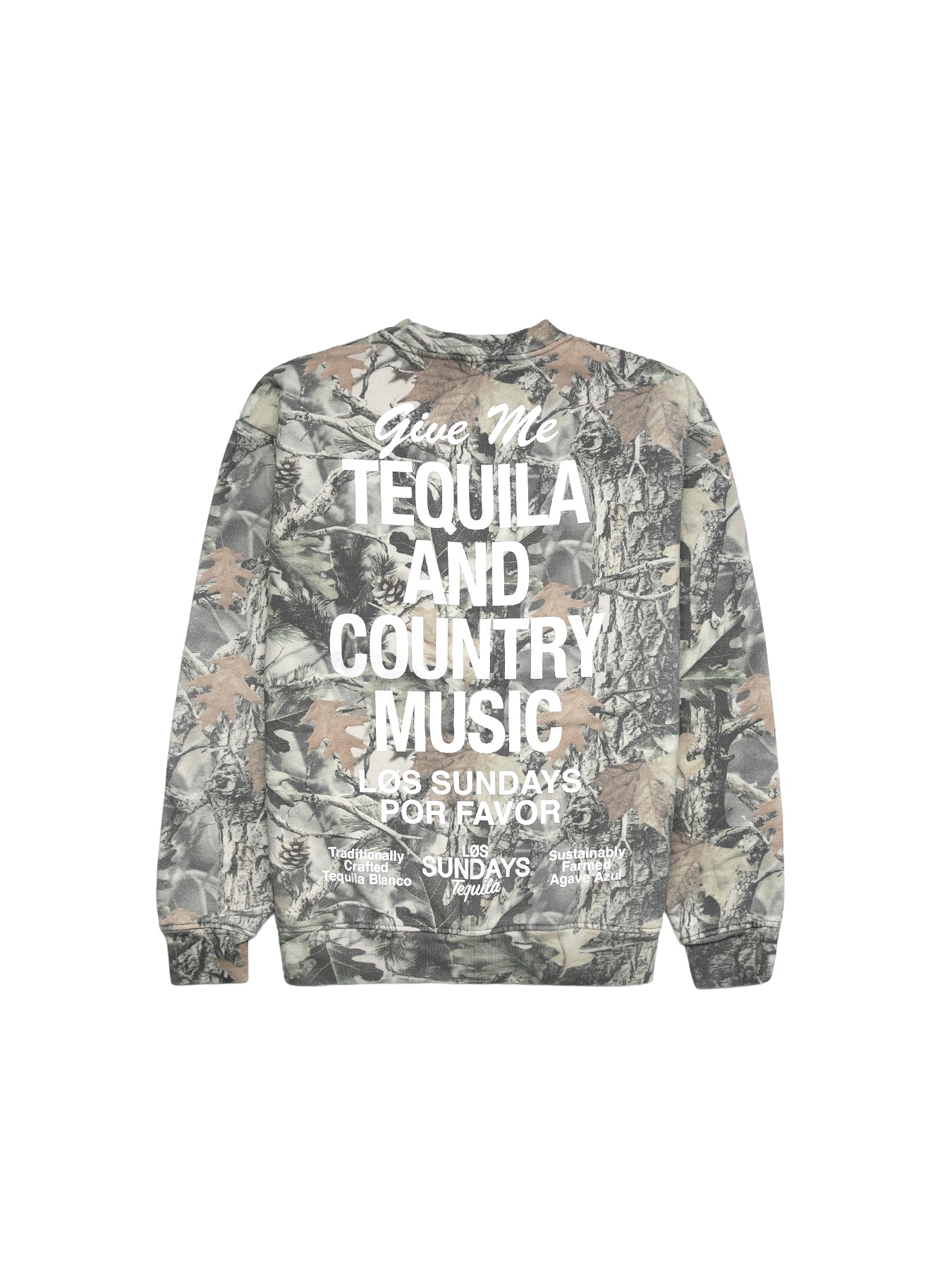 The Tequila & Country Music Crewneck - Camo/White | Løs Sundays