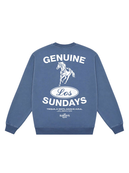 Genuine Crewneck - Bering Sea / White