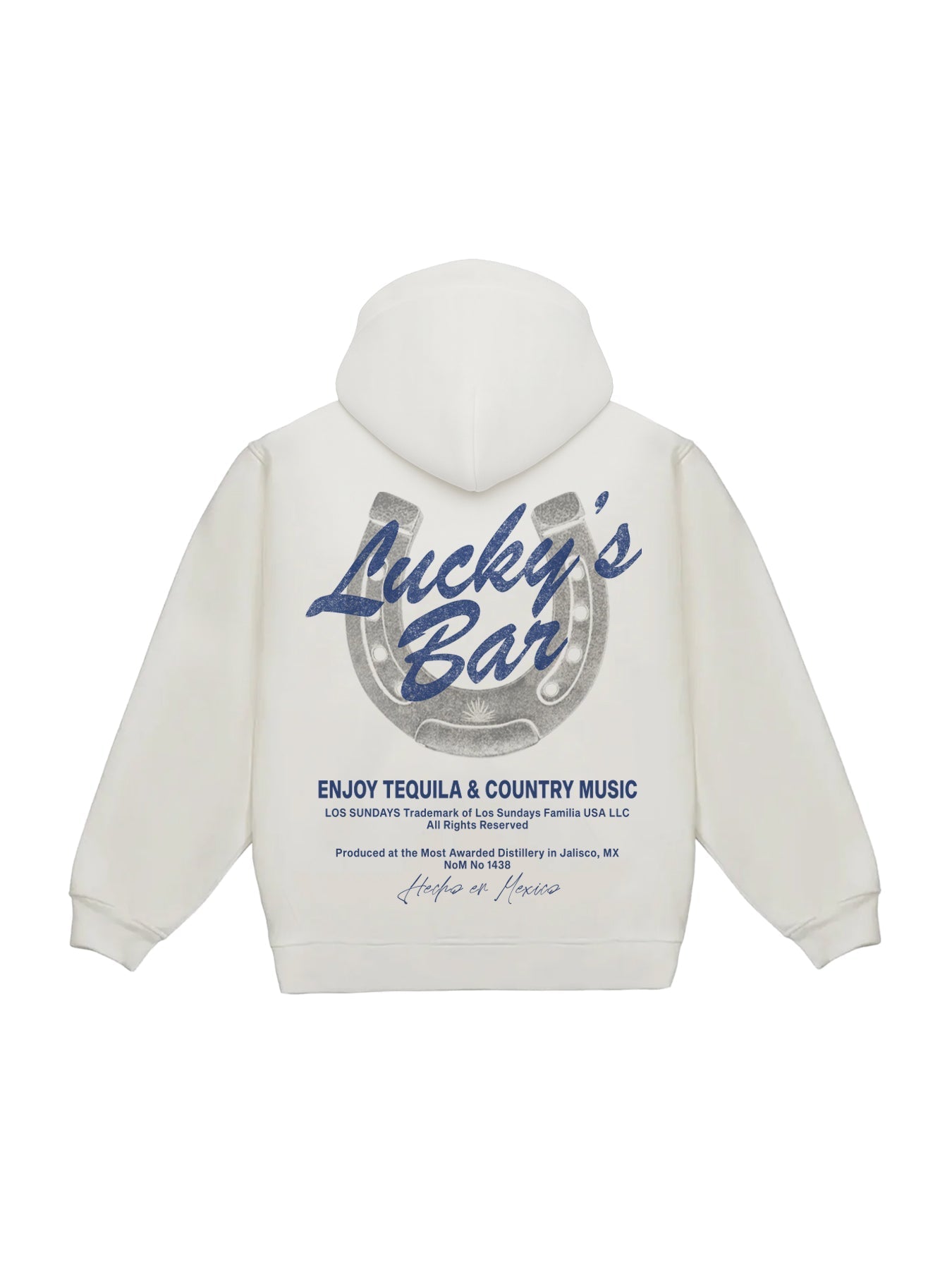 Lucky's Hood - White/Navy | Løs Sundays