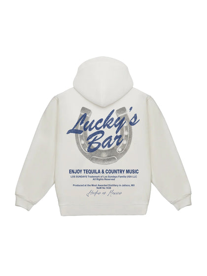 Lucky's Hood - White/Navy