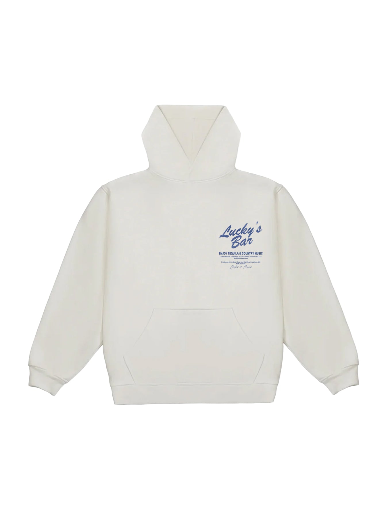 Lucky's Hood - White/Navy | Løs Sundays