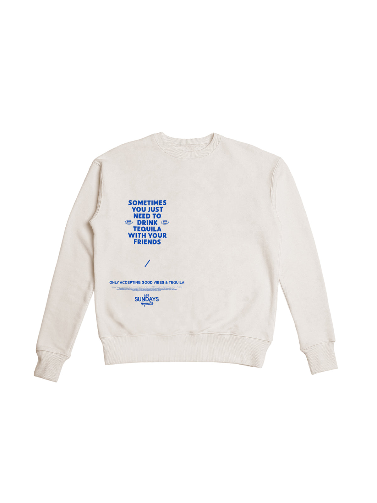 The Sometimes Crew Neck - Bone/Blue