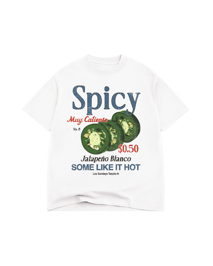 The Spicy Tee - Blanc White / Blue