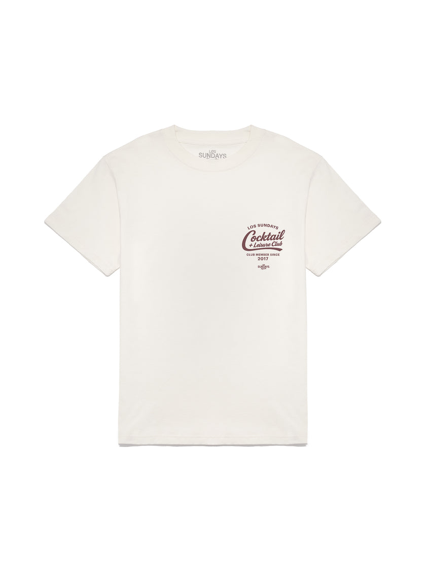The Cocktail & Leisure Tee - Blanc White