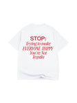 The Happy Tee - Blanc White / Red