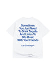 The 90's Music Tee - Blanc White / Blue