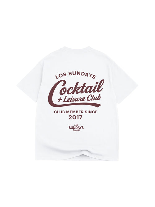 The Cocktail & Leisure Tee - Blanc White
