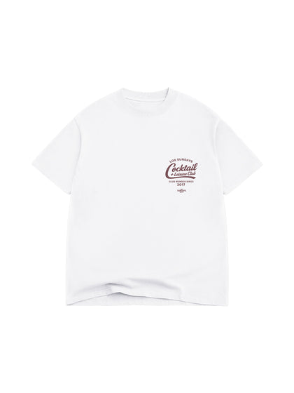 The Cocktail & Leisure Tee - Blanc White