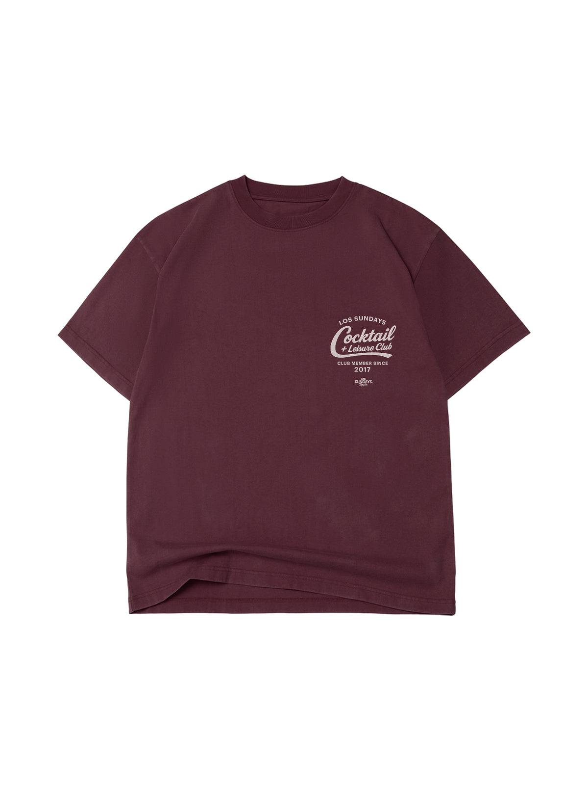 The Cocktail & Leisure Tee - Burgundy