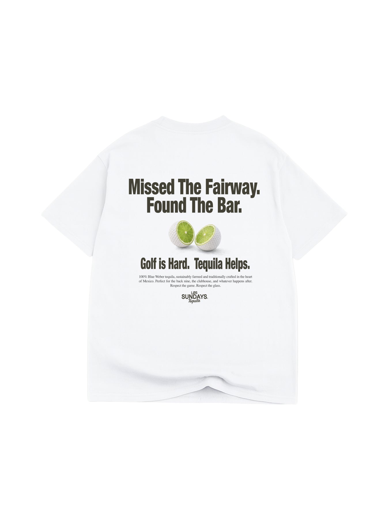 The Fairway Tee - Blanc White / Black | Løs Sundays