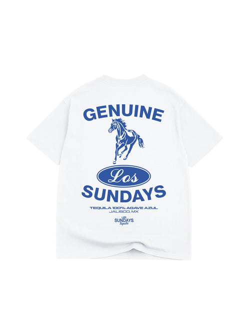 The Genuine Tee - Blanc White / Blue