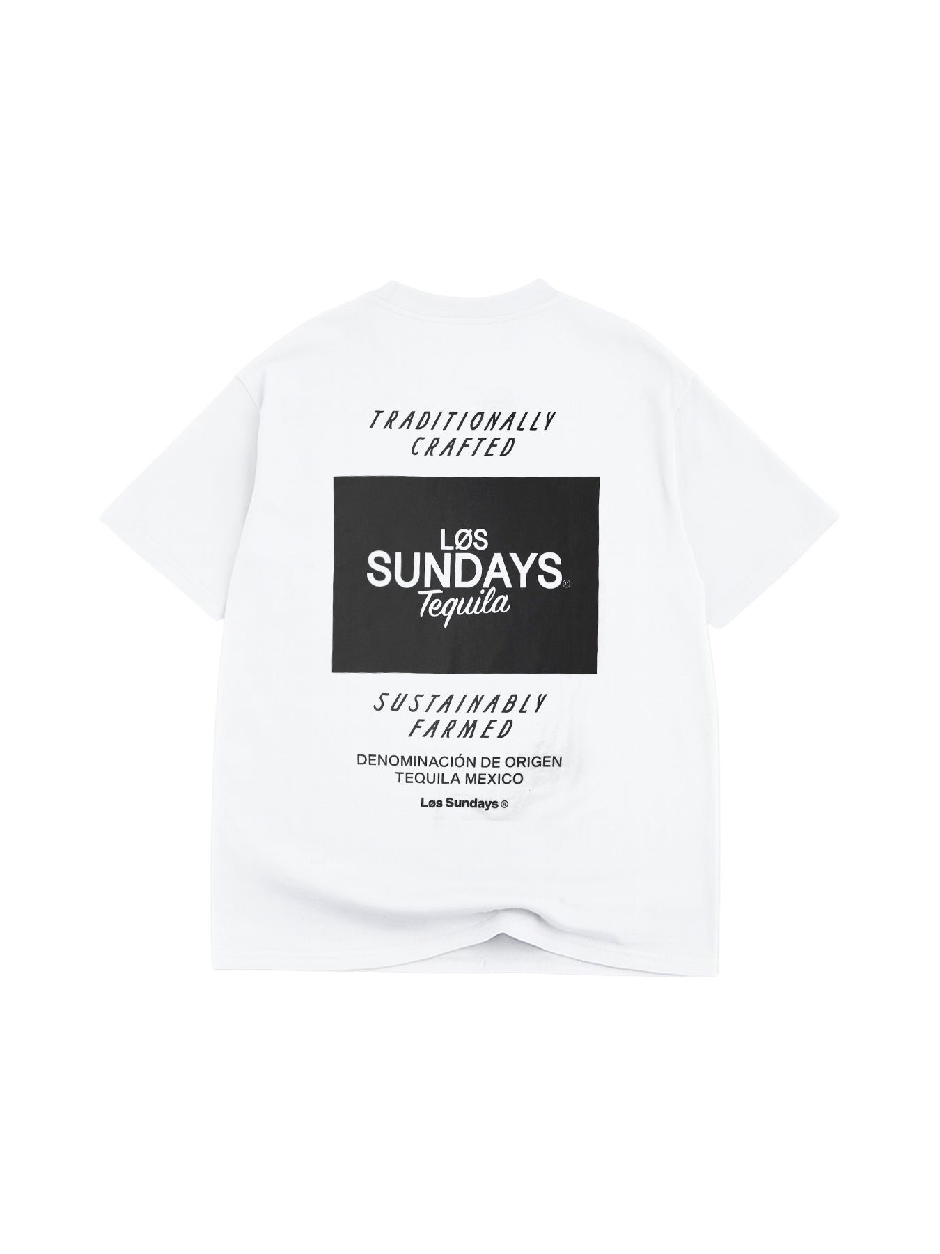 The Origin Tee - Blanc White/Black | Løs Sundays