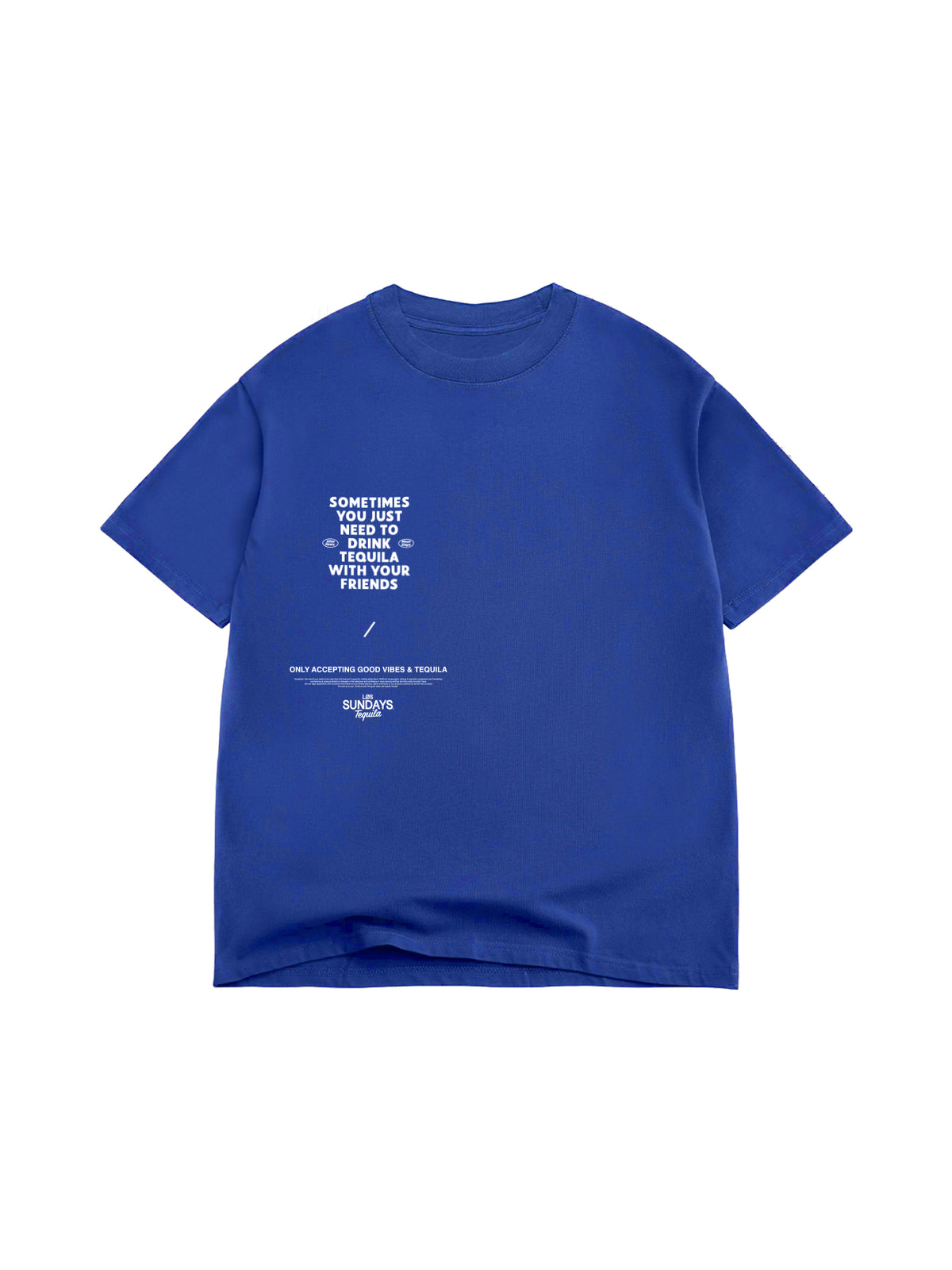 The Sometimes Tee - Blue/White